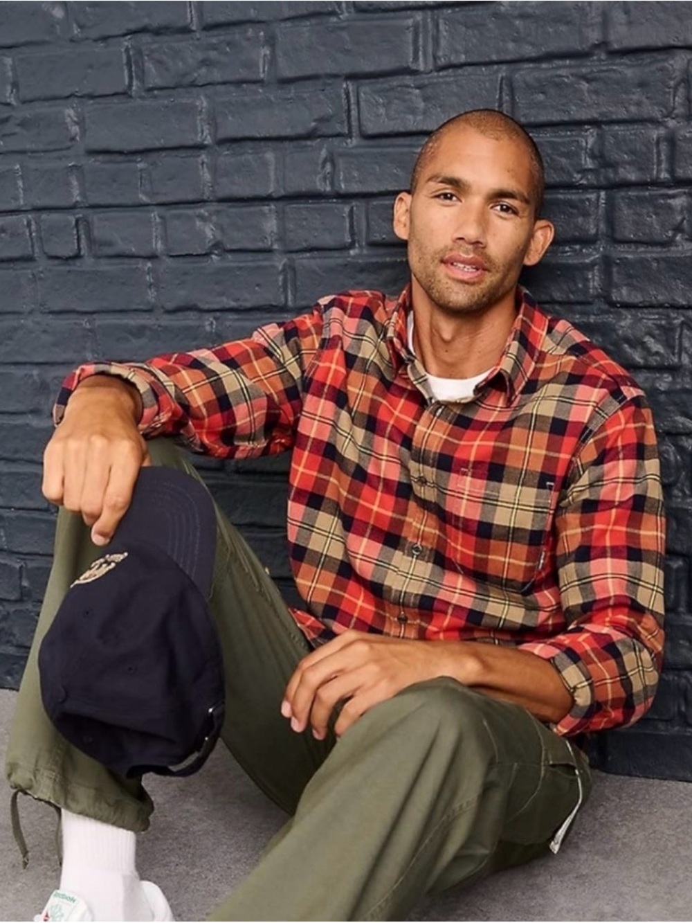 Eddie Bauer Bristol Plaid long Sleeve Flannel Shirt